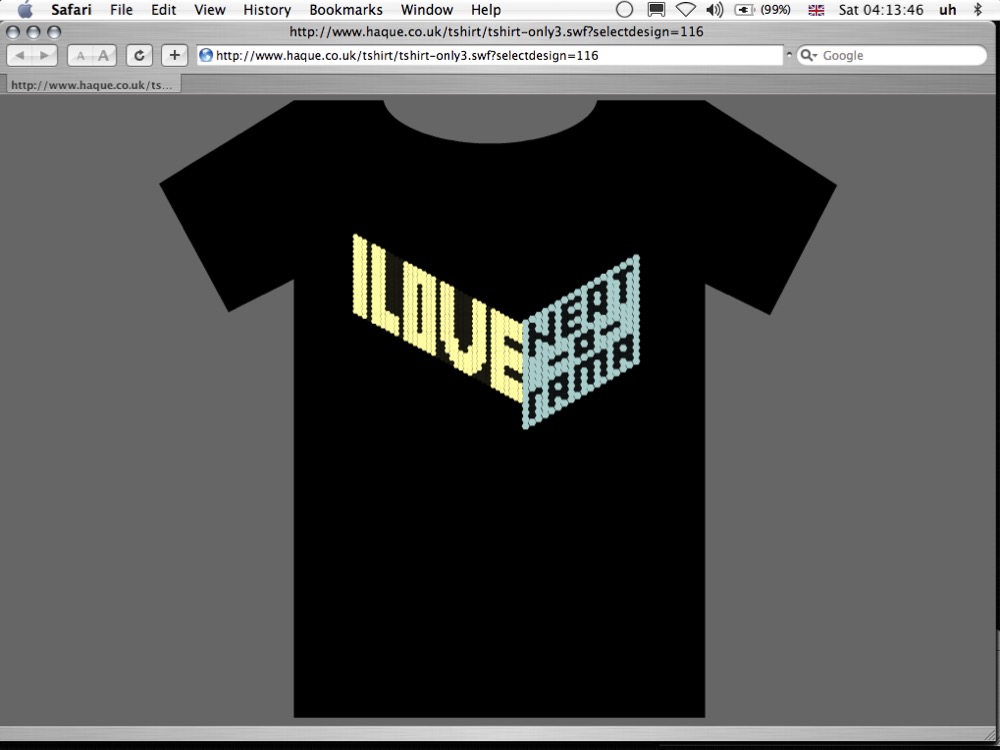 Configurable T-Shirts contributed designs